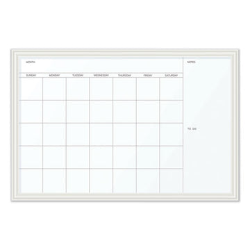 U Brands Magnetic Dry Erase Calendar With Decor Frame, 30 X 20, White Surface And Frame freeshipping - TVN Wholesale